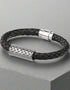 Silver Celtic Knot Leather Bracelet