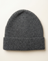 Aran Vintage Merino Wool Ribbed Hat | Charcoal - Clearance
