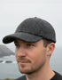 Charcoal Herringbone Baseball Cap | Irish Tweed