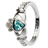 Claddagh Birthstone Ring – March