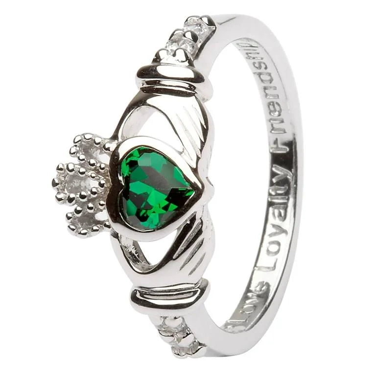 Claddagh Birthstone Ring – May