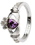 Claddagh Birthstone Ring – February