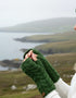 Erin Aran Cable Handwarmers | Green