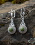 Sterling Silver Trinity Knot Connemara Marble Earrings