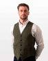 Grüne Donegal-Tweedweste – Irisches Premium-Erbe – Hatman of Ireland