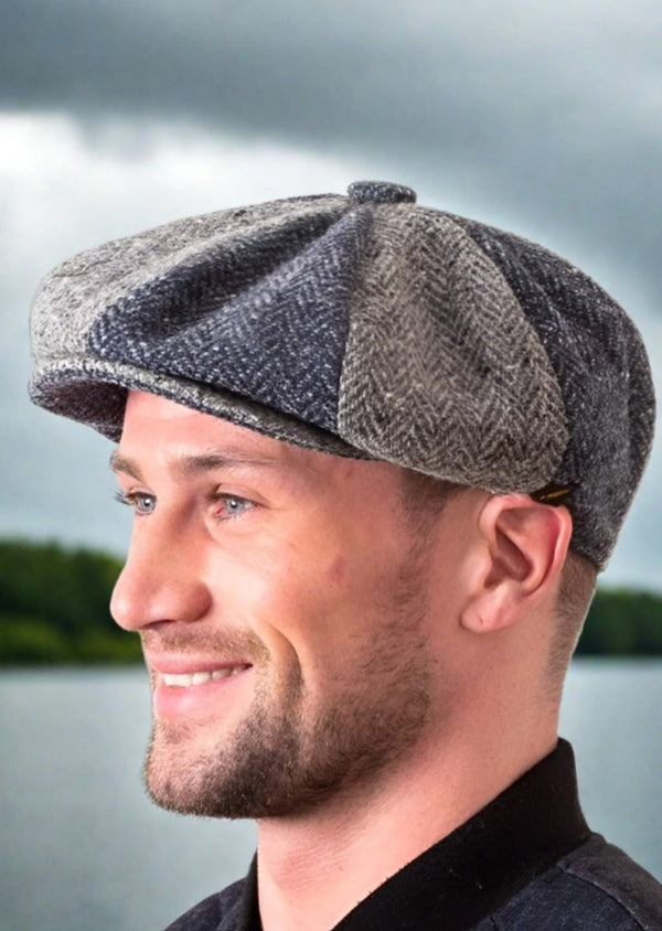 Gatsby Donegal Tweed Patch Cap