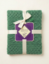 Diamond Aran Merino Wool Throw | Green