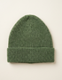 Aran Vintage Merino Wool Ribbed Hat | Green - Clearance