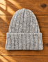 100% Donegal Wool Hill Walker beanie hat | Grey