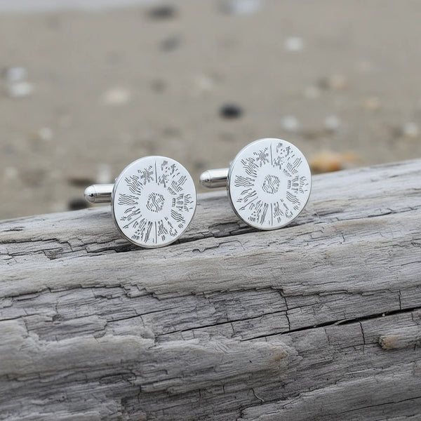 Sterling Silver History of Ireland Cufflinks