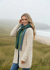 Mucros Islander Scarf| Green Stripe