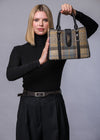 Mucros Jessica Bag | Mustard Blue Stripe