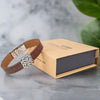 Braden Brown Celtic Cuff Leather Bracelet