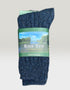 Navy Irish Wool Neppy Socks | Women's