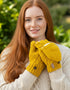 Erin Aran Cable Hunter Gloves | Sunflower