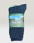 Navy Irish Wool Neppy Socks | Large
