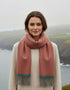 Foxford Lambswool Scarf | Terracotta Herringbone