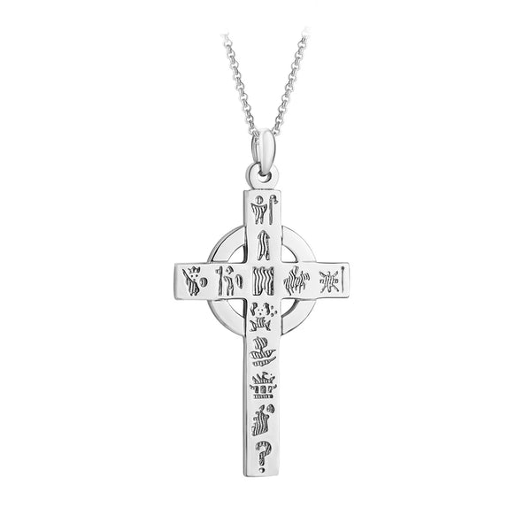 Silver History Of Ireland Large Cross Pendant