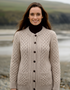 Aran Lumber Cardigan | 100% Merino Wool | Parsnip