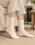 Natural Irish Wool Neppy Socks | Women's