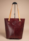 Lee River Red Leather Tote Bag