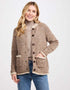Donegal Ladies' Raglan Cardigan | Oatmeal Beige
