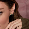 10K Malachite Shamrock Earrings