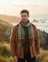 Foxford Lambswool Scarf | Rust & Green Tartan | Made in Ireland