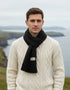 Mucros Alpaca Scarf Black | 100% Alpaca Wool | Irish Made Men's Scarf