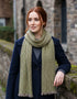 Mucros Atlantic Scarf Green Lavender | Irish Donegal Wool | Made in Ireland