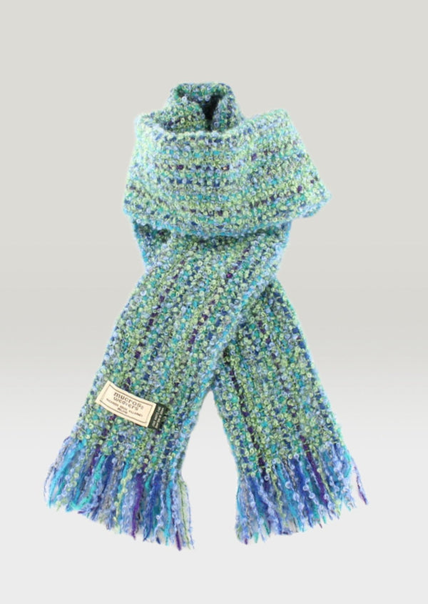 Mucros Mohair Scarf Green Mix