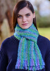 Mucros Mohair Scarf Green Blue