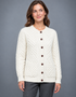 Aran Merino Wool Cable Knit Cardigan | Natural