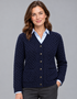 Women's Aran Merino Wool Cardigan | Navy