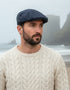 Navy Waxed Flat Cap | Hatman of Ireland | Hand-Crafted Donegal