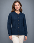 Ocean Aran Strickjacke aus Wolle | 100 % Merinowolle