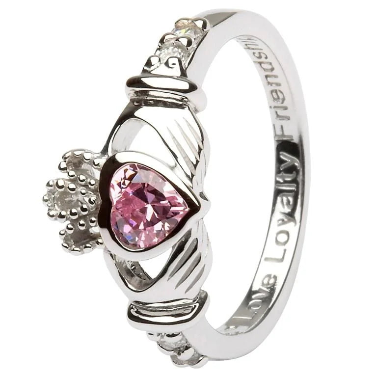 Claddagh Birthstone Ring – October