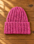 100% Donegal Wool Hill Walker beanie hat | Pink