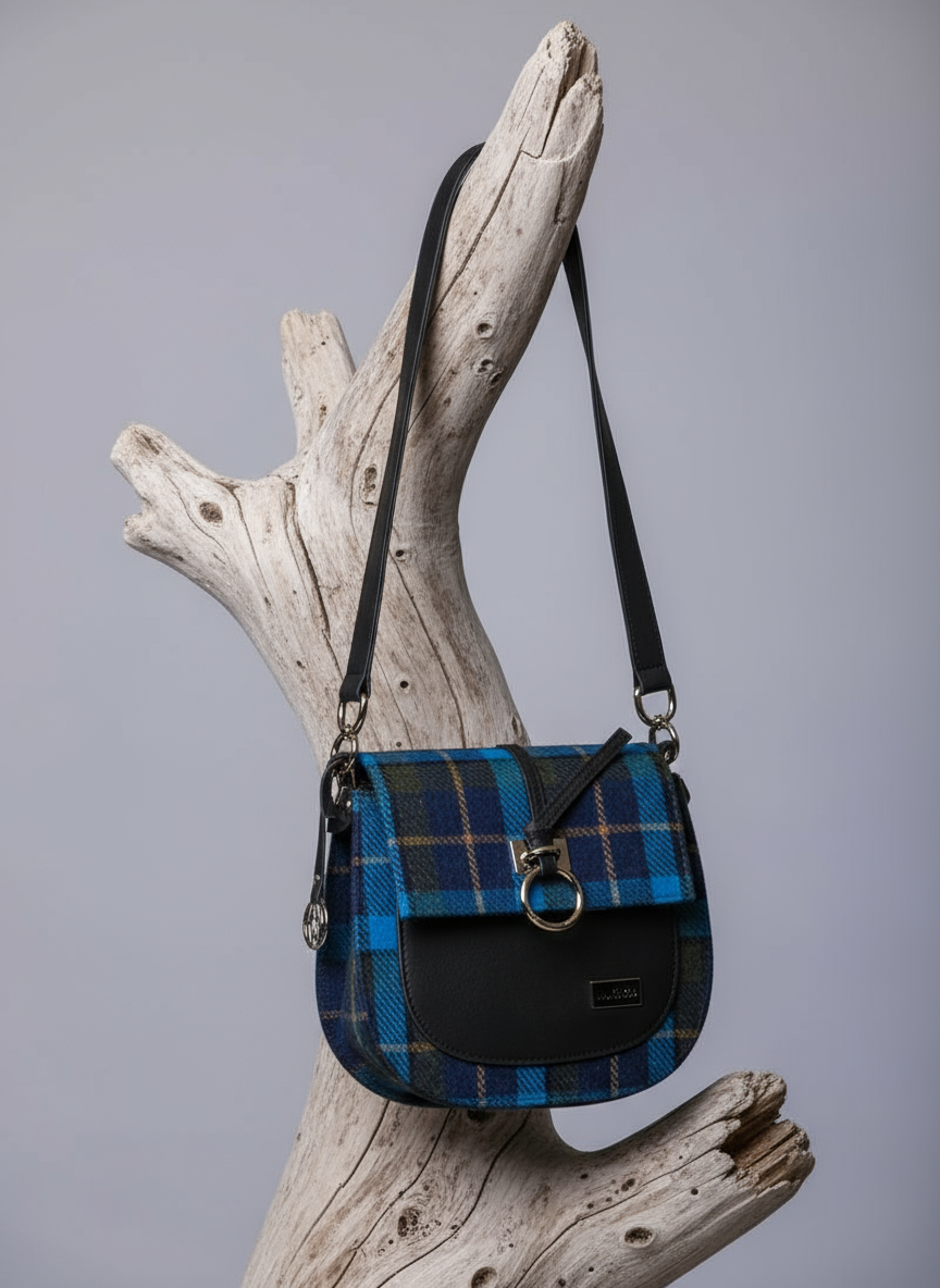Mucros Grace Bag | Blue Navy Check