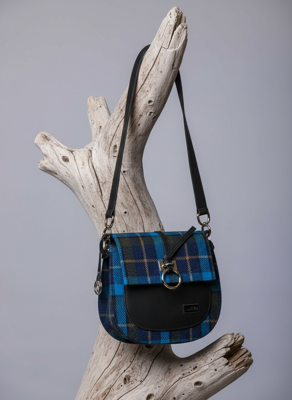 Mucros Grace Bag | Blue Navy Check