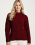 Belcare Aran Rollkragenpullover für Damen | Natur