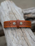 Lee River Brown Snap On Setanta Celtic Leather Belt