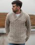 Aran Bunratty Shawl Collar Sweater | Oatmeal