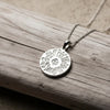 History Of Ireland Sterling Silver Round Pendant
