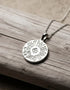 History Of Ireland Sterling Silver Round Pendant