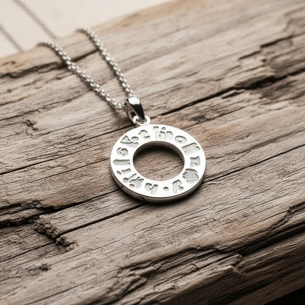 Silver History Of Ireland Doughnut Pendant