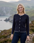 Killiney Wool Cashmere Cardigan Navy | Premium Irish Knitwear