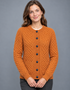 Aran Lumber Cardigan | Terracotta | 100% Merino Wool