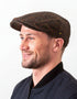The Dubliner Cap | Donegal Tweed Brown Check | Irish Flat Cap