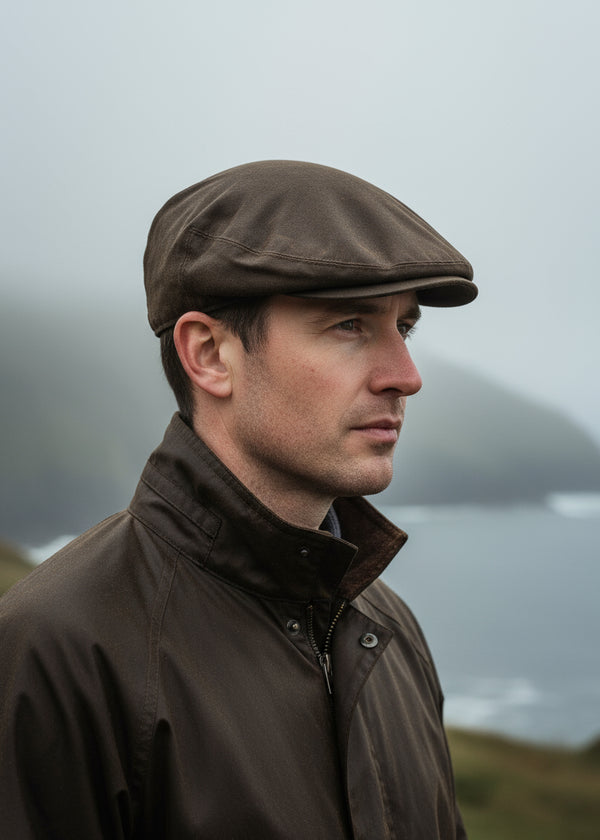 Green Wax Flat Cap